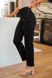 JUDY BLUE Reese Rhinestone Slim Fit Jeans in Black