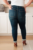 JUDY BLUE Rowena High Rise Pull On Double Cuff Slim Jeans