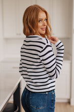 Load image into Gallery viewer, One Eleven North Self Improvement V-Neck Striped Sweater