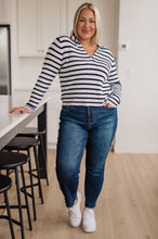 Load image into Gallery viewer, One Eleven North Self Improvement V-Neck Striped Sweater