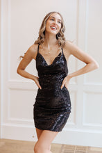 Load image into Gallery viewer, 143 STORY Shining in Sequins Dress in Black