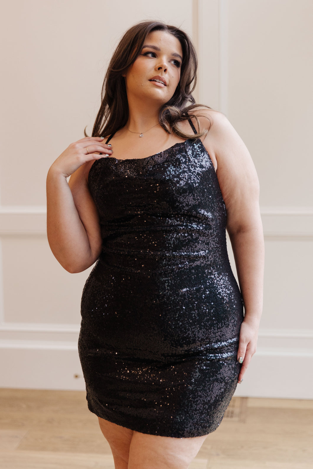 143 STORY Shining in Sequins Dress in Black