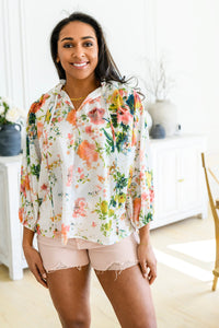 ENTRO Spring Haiku Floral Blouse