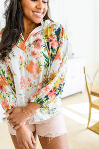 ENTRO Spring Haiku Floral Blouse