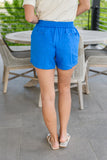 CY FASHION Start the Day Shorts in Blue