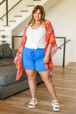 CY FASHION Start the Day Shorts in Blue