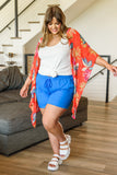 CY FASHION Start the Day Shorts in Blue