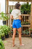 CY FASHION Start the Day Shorts in Blue