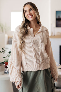 GEEGEE Sweet Surrender Fringe Sweater