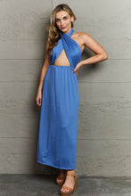 Load image into Gallery viewer, Ninexis Know Your Worth Criss Cross Halter Neck Maxi Dress