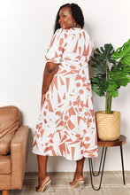 Load image into Gallery viewer, Double Take Printed Surplice Balloon Sleeve Dress