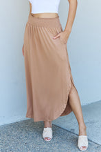 Load image into Gallery viewer, Doublju Comfort Princess Full Size High Waist Scoop Hem Maxi Skirt in Tan