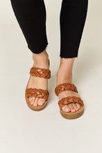 Load image into Gallery viewer, WILD DIVA Woven Dual Band Platform Sandals