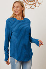 Load image into Gallery viewer, Basic Bae Full Size Ribbed Thumbhole Sleeve T-Shirt