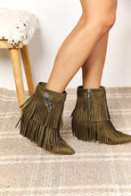 Load image into Gallery viewer, Legend Women&#39;s Tassel Wedge Heel Ankle Booties