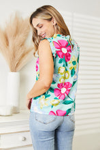 Load image into Gallery viewer, Double Take Floral Print Ruffle Shoulder Blouse