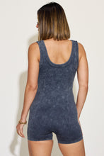 Load image into Gallery viewer, Zenana Ribbed Washed Round Neck Sleeveless Romper