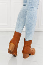 Load image into Gallery viewer, MMShoes Watertower Town Faux Leather Western Ankle Boots in Ochre