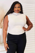 Load image into Gallery viewer, Basic Bae Mock Neck Ruched Cropped Tank