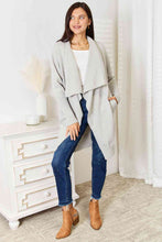 Load image into Gallery viewer, Double Take Open Front Duster Cardigan with Pockets