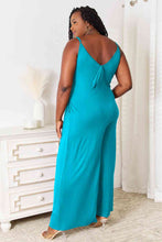 Load image into Gallery viewer, Double Take Full Size Soft Rayon Spaghetti Strap Tied Wide Leg Jumpsuit