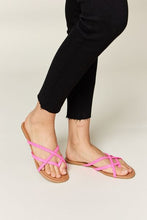 Load image into Gallery viewer, WILD DIVA Crisscross PU Leather Open Toe Sandals