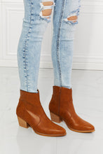 Load image into Gallery viewer, MMShoes Watertower Town Faux Leather Western Ankle Boots in Ochre