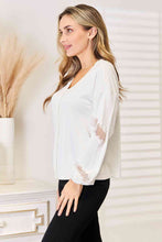 Load image into Gallery viewer, Double Take V-Neck Dropped Shoulder Blouse