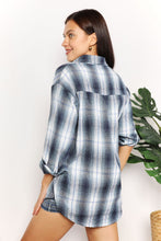 Load image into Gallery viewer, Double Take Plaid Dropped Shoulder Shirt