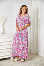 Load image into Gallery viewer, Double Take Multicolored V-Neck Maxi Dress