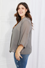 Load image into Gallery viewer, Melody Just Breathe Full Size Chiffon Kimono in Grey