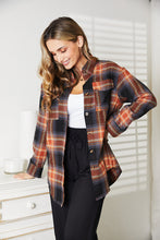 Load image into Gallery viewer, Double Take Plaid Dropped Shoulder Shirt