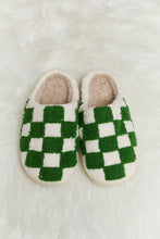 Load image into Gallery viewer, Melody Checkered Print Plush Slide Slippers