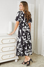 Load image into Gallery viewer, Double Take Printed Surplice Balloon Sleeve Dress